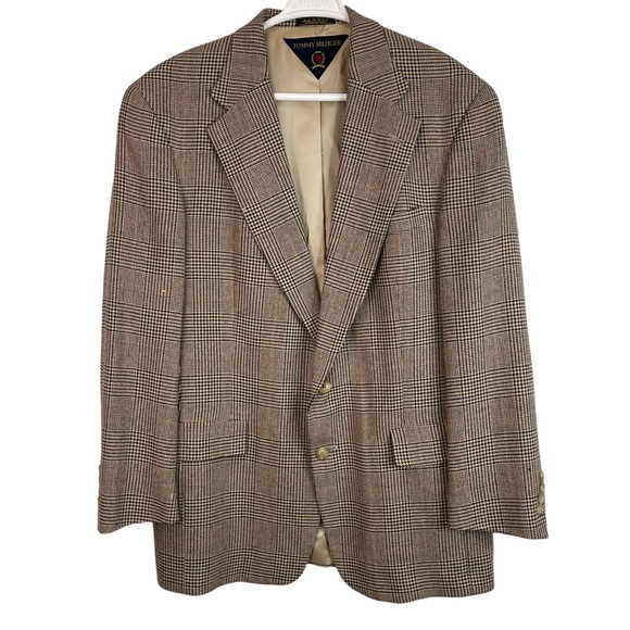 Tommy Hilfiger Men’s Plaid Two Button Blazer Size 40R - Picture 1 of 11